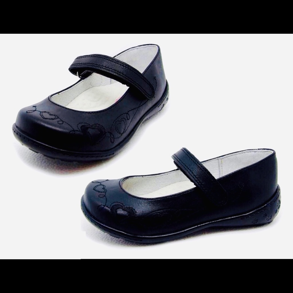 Girls Leather School Shoes 212